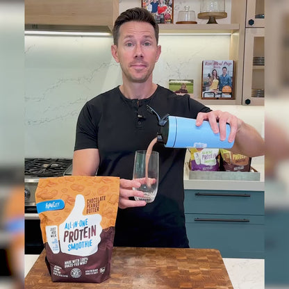FlavCity Grass Fed Whey Chocolate Protein Powder - Chocolate Peanut Butter - 25g Protein & 10g Collagen - Made with Organic Cocoa & Coconut Milk - Gluten Free & No Added Sugars (20 Servings)